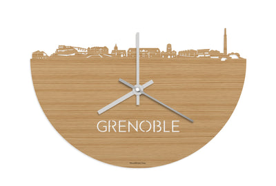 Skyline Clock Grenoble Bamboo