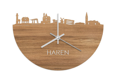 Skyline Clock Haren Oak