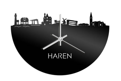 Skyline Clock Haren Black Glossy