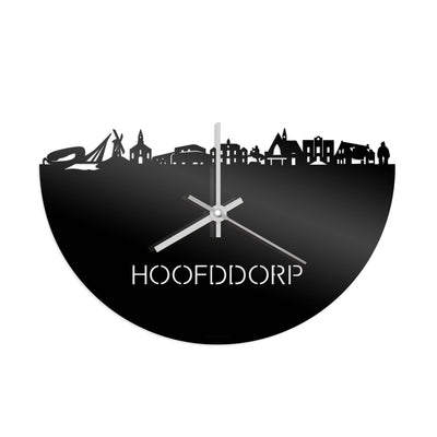 Skyline Clock Hoofddorp Black Glossy