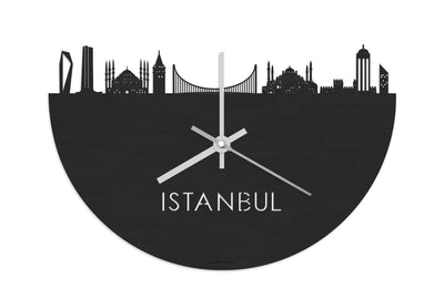 Skyline Clock Istanbul Black