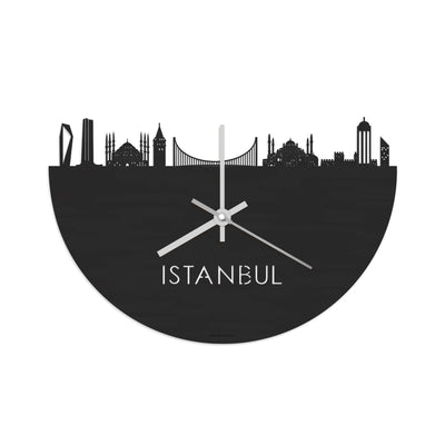 Skyline Clock Istanbul Black