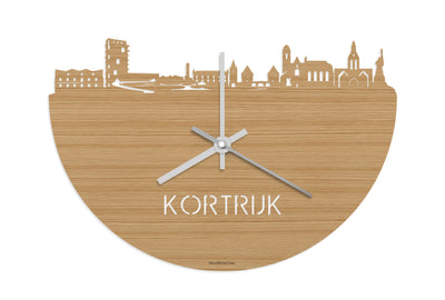 Skyline Clock Kortrijk Bamboo