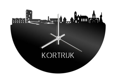 Skyline Clock Kortrijk Black Glossy