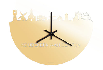 Skyline Klok Koudekerk Aan Den Rijn Goud Metallic