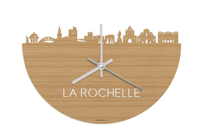 Skyline Clock La Rochelle Bamboo