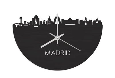 Skyline Clock Madrid Black