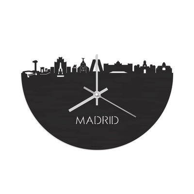 Skyline Clock Madrid Black