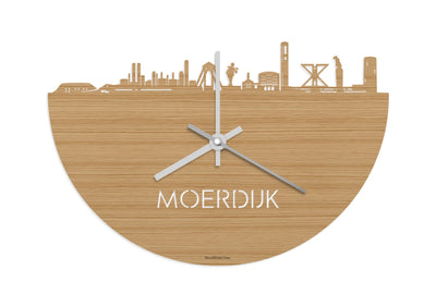 Skyline Clock Moerdijk Bamboo