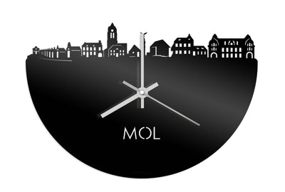 Skyline Clock Mole Black Glossy