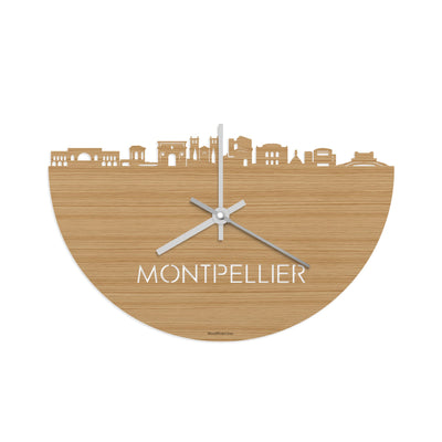 Skyline Clock Montpellier Bamboo