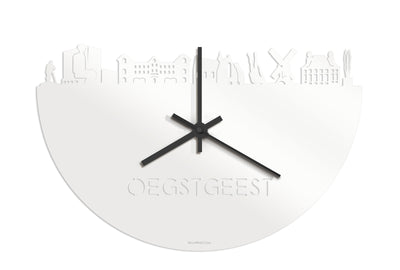 Skyline Clock Oegstgeest White Glossy