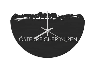 Skyline Clock Österreich Alps Black