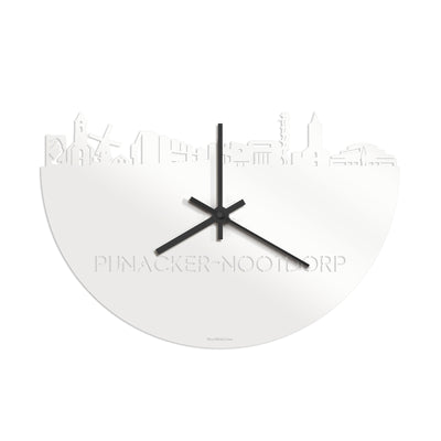 Skyline Clock Pijnacker-Nootdorp White Glossy
