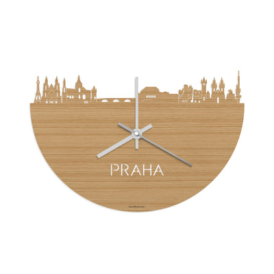 Skyline Clock Prague Bamboo