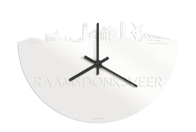 Skyline Clock Raamsdonksveer White Glossy