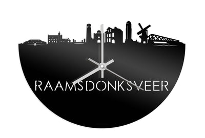 Skyline Clock Raamsdonksveer Black Glossy