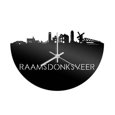 Skyline Clock Raamsdonksveer Black Glossy