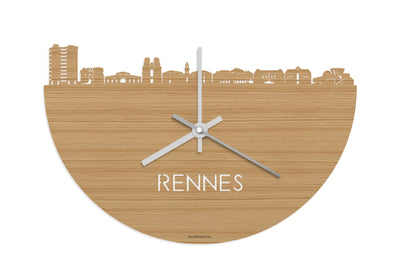 Skyline Clock Rennes Bamboo