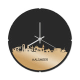 Skyline Klok Rond Aalsmeer Goud Metallic
