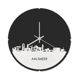 Skyline Klok Rond Aalsmeer Wit Glanzend