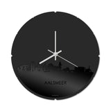 Skyline Klok Rond Aalsmeer Zwart Glanzend