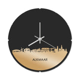 Skyline Klok Rond Alkmaar Goud Metallic