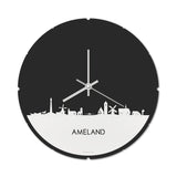 Skyline Klok Rond Ameland Wit Glanzend