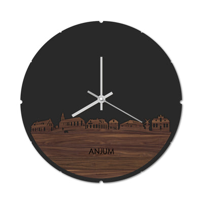 Skyline Klok Rond Anjum Noten