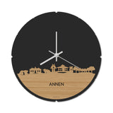 Skyline Klok Rond Annen Bamboe