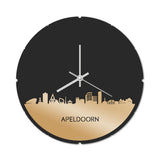 Skyline Klok Rond Apeldoorn Goud Metallic