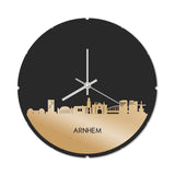 Skyline Klok Rond Arnhem Goud Metallic