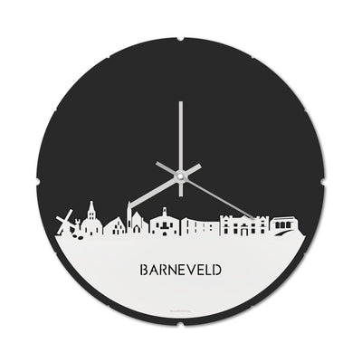 Skyline Clock Round Barneveld White Glossy