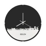 Skyline Klok Rond Beilen Wit Glanzend