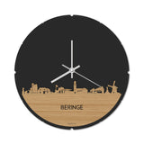 Skyline Klok Rond Beringe Bamboe