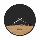 Skyline Klok Rond Berlijn Bamboe