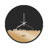 Skyline Klok Rond Best Goud Metallic