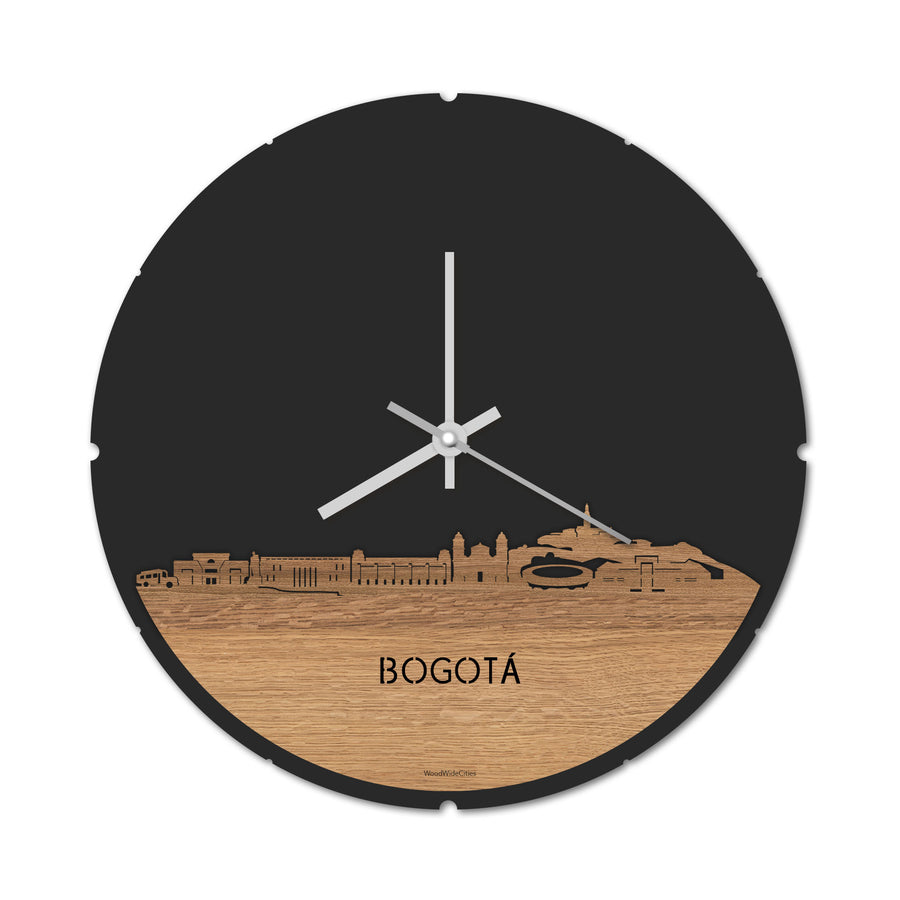 Skyline Klok Bogotá Eiken houten cadeau decoratie relatiegeschenk van WoodWideCities