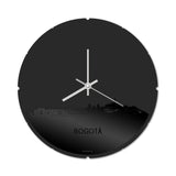 Skyline Klok Rond Bogotá Zwart Glanzend