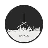 Skyline Klok Rond Bolsward Wit Glanzend