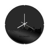 Skyline Klok Rond Bolsward Zwart Glanzend