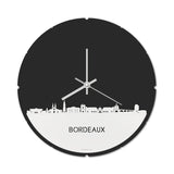 Skyline Klok Rond Bordeaux Wit Glanzend