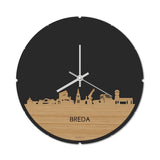 Skyline Klok Rond Breda Bamboe