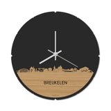 Skyline Klok Rond Breukelen Bamboe