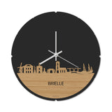 Skyline Klok Rond Brielle Bamboe