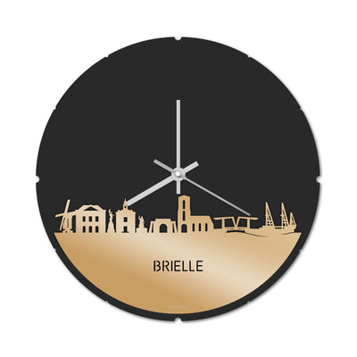 Skyline Clock Round Brielle Gold Metallic