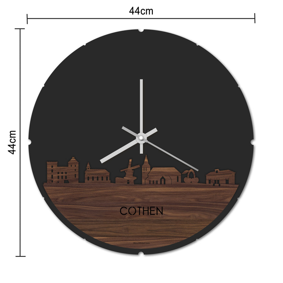 Skyline Klok Cothen Eiken houten cadeau decoratie relatiegeschenk van WoodWideCities