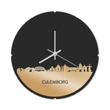 Skyline Klok Rond Culemborg Goud Metallic