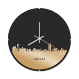 Skyline Klok Rond Dallas Goud Metallic