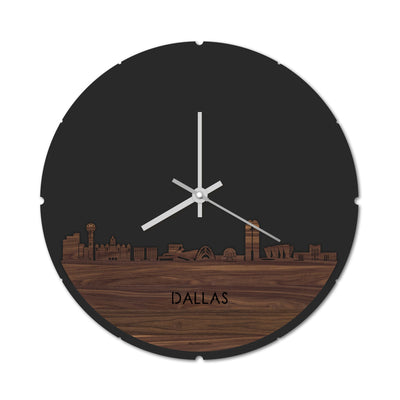Skyline Clock Round Dallas Nuts